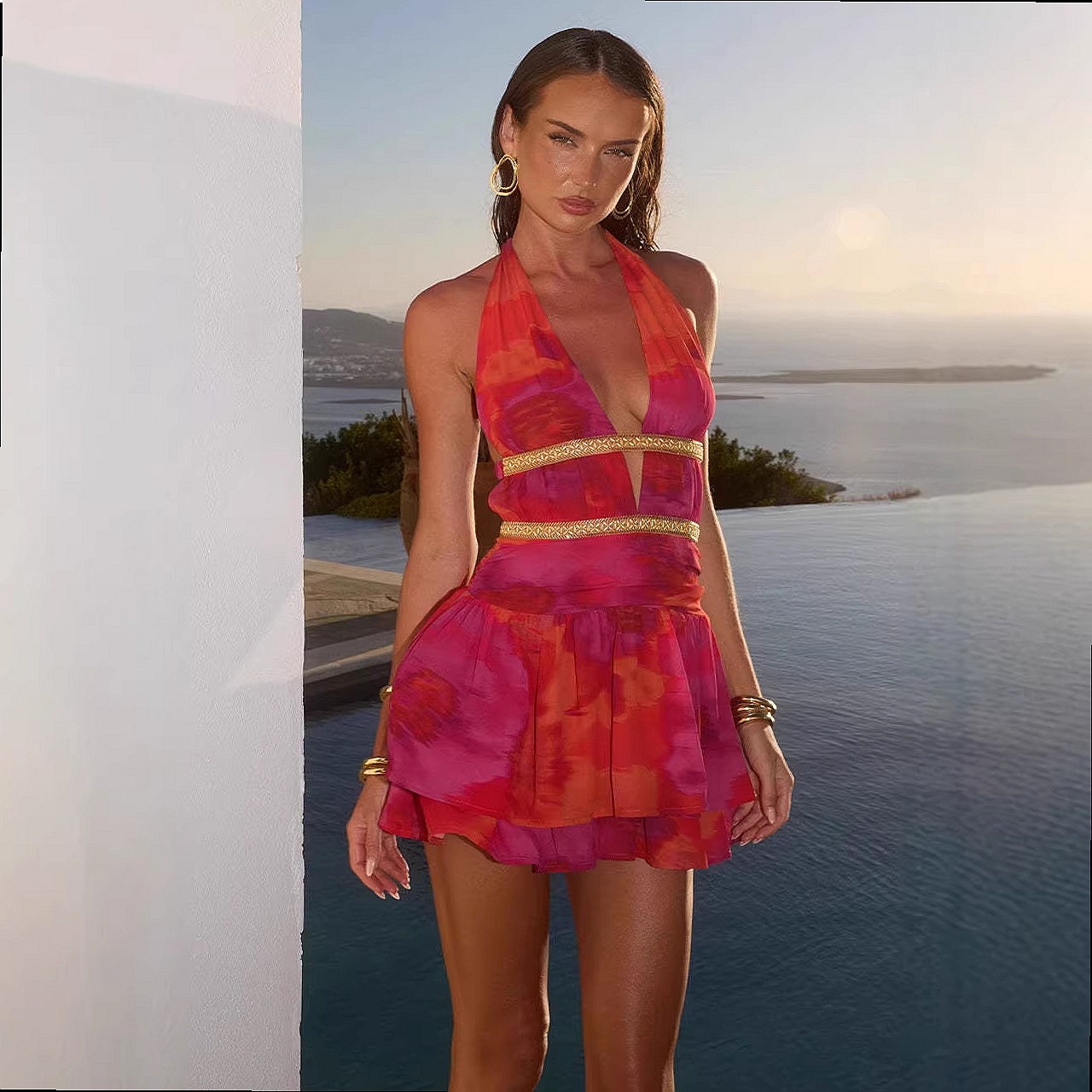 Sexy Backless Halter Dress Sum - Maxi Dress Halter recension och pris