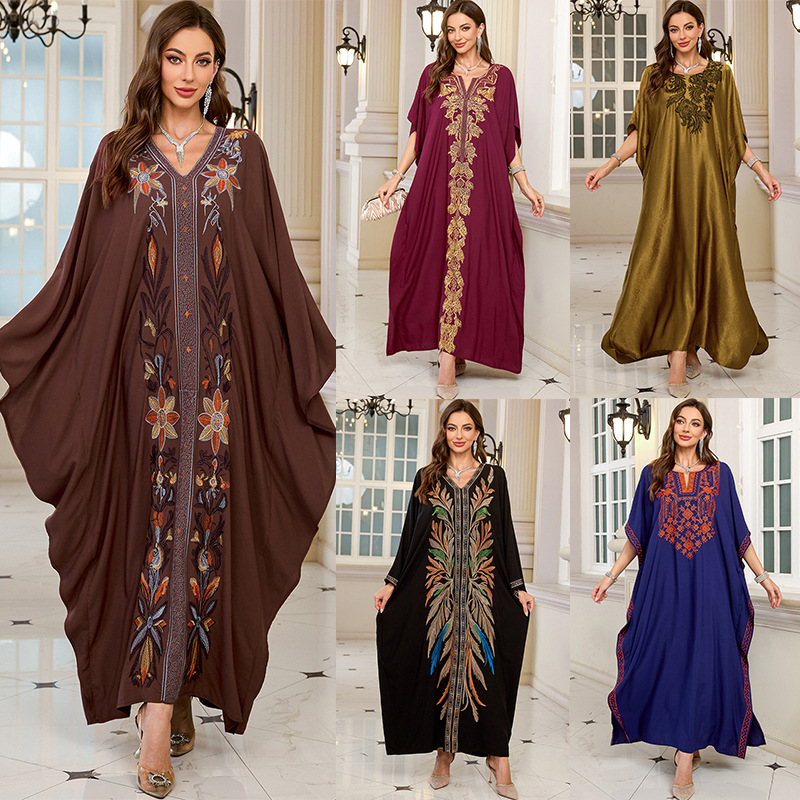 Women Embroidered Long Caftans - Cover Up Kaftan recension och pris
